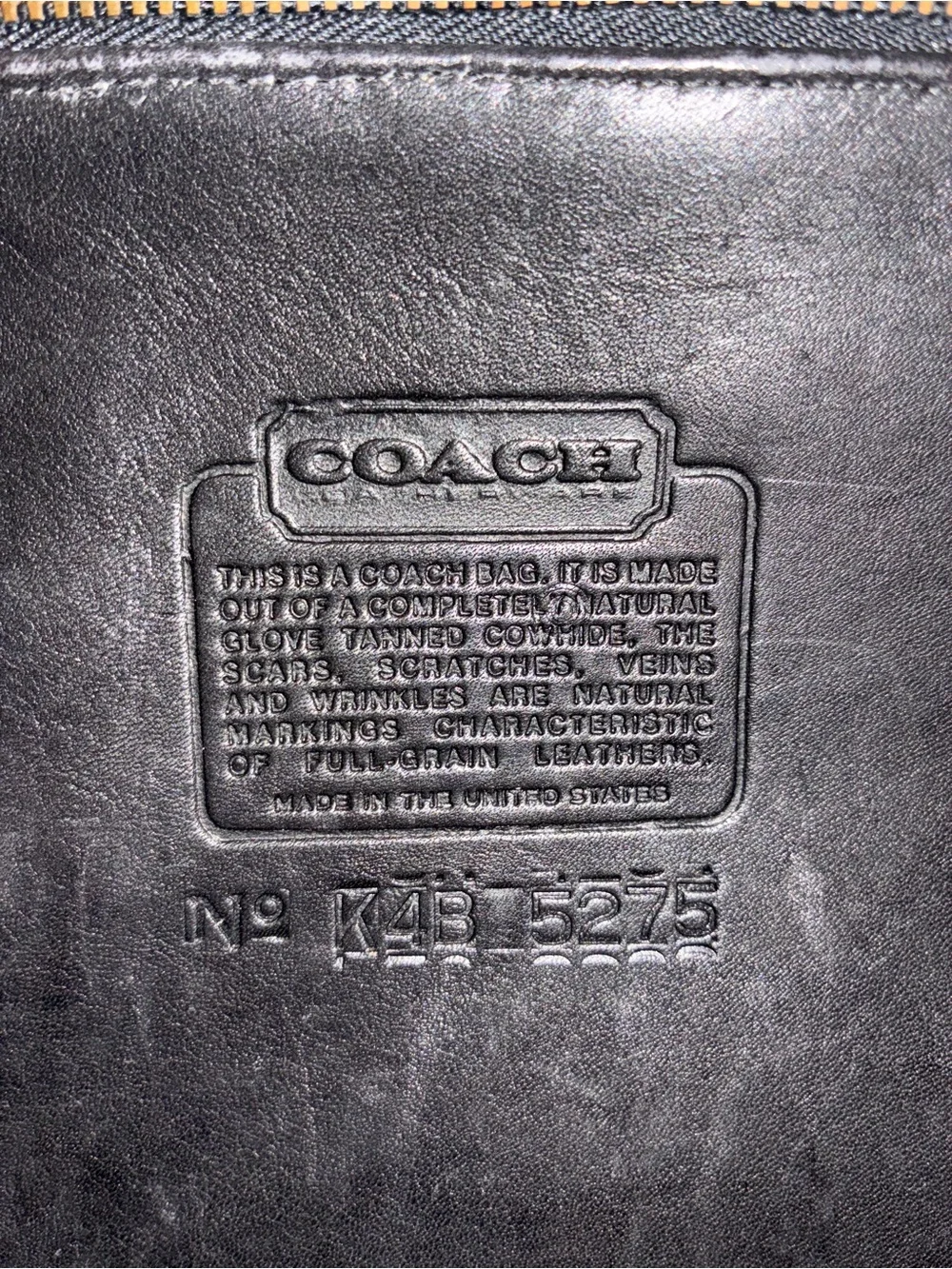 Coach Black Leather Prescott Briefcase with Gold Hardware